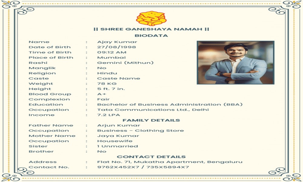 Why a Well-Structured Marriage Biodata Can Improve Your Matrimonial Search Experience
